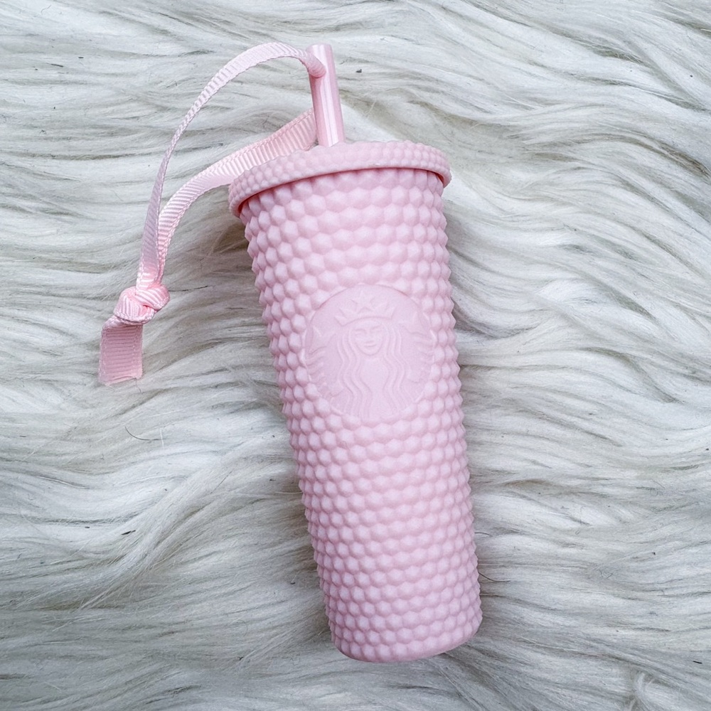 Starbucks China Summer 2022 Studded Keychain Ornament Sakura Pink Bag Charm NEW